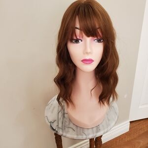 NEW Reddish Brown Beach Waves  Wig